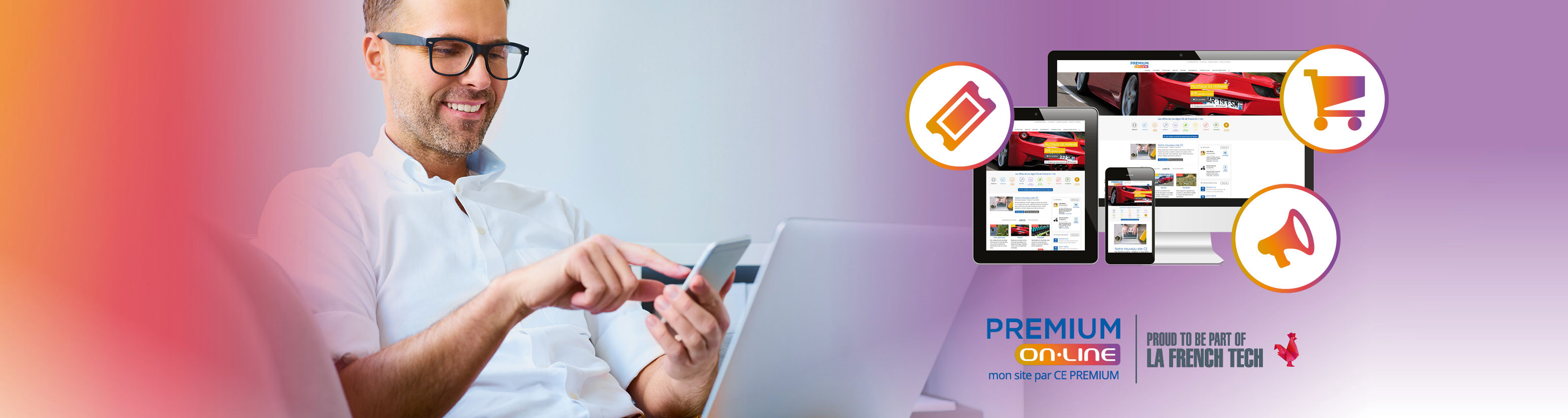 Premium On-line, mon site par CE Premium, disponible sur ordinateur, tablette et mobile